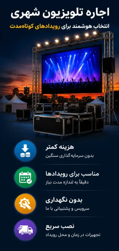 اجاره تلویزیون شهری برای روداد های کوتاه مدت