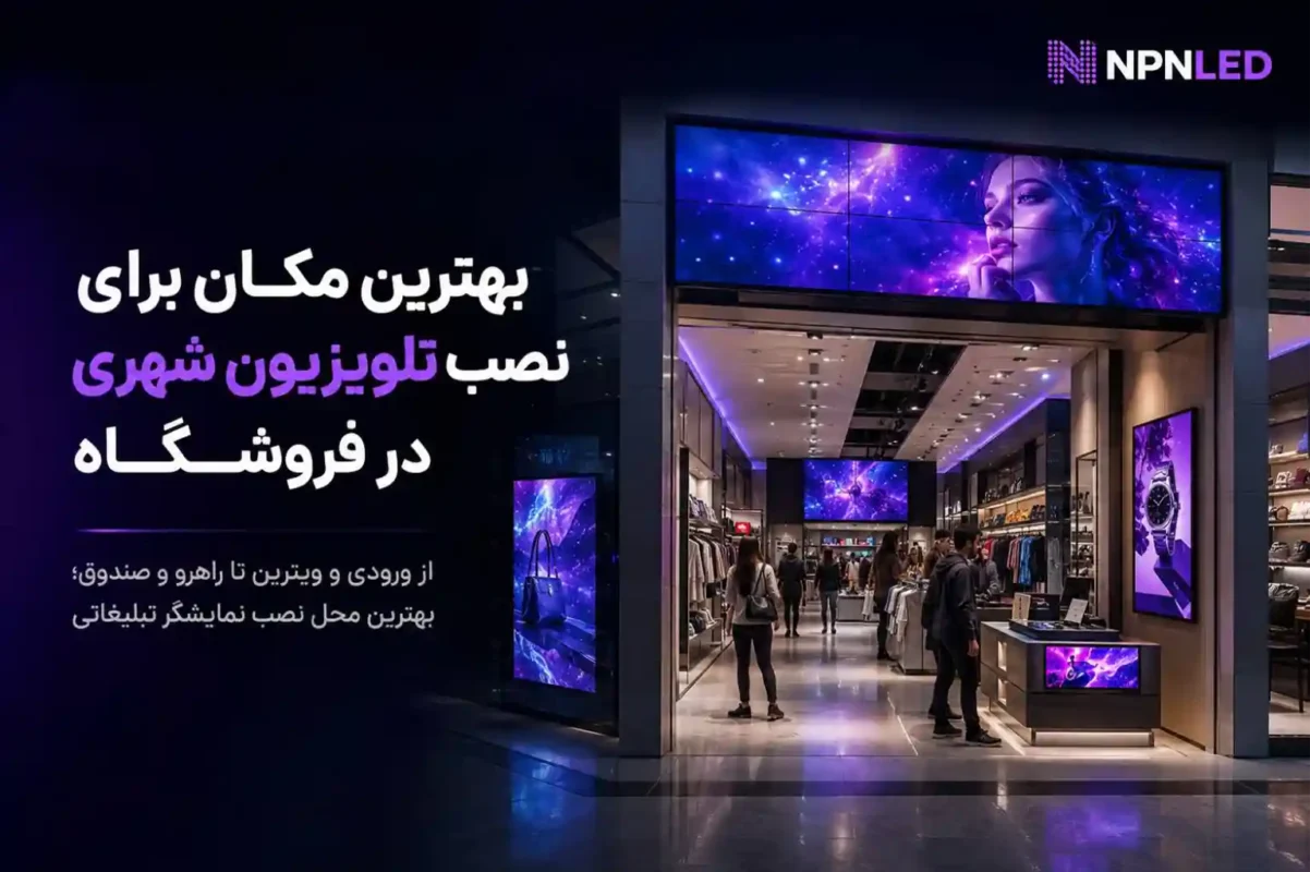 تلویزیون شهری و ویدئو وال تبلیغاتی در بهترین مکان‌های فروشگاه